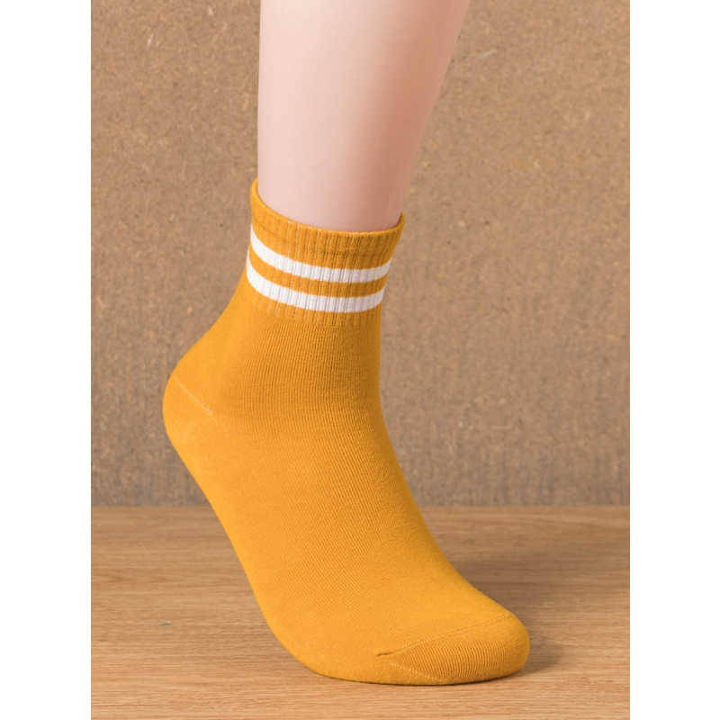 ideamini棉秋冬女士保暖棉袜女装棉条纹袜子女式棉中厚袜冬天女袜袜子