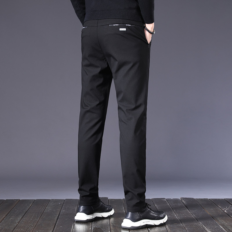 yuansu赛瀚商务新款休闲裤男士宽松直筒青年潮流修身男黑裤子春秋季