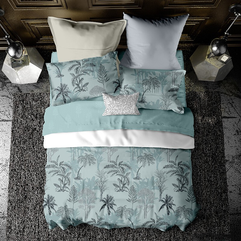 梦洁家纺 纯棉印花四件套:槿木 1010100297