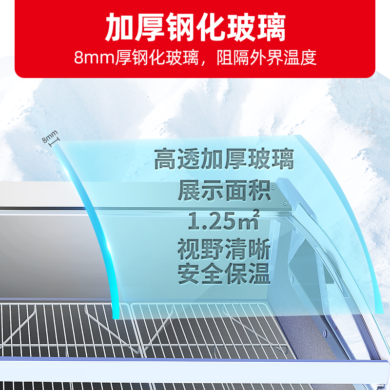 星星(XINGX)冰柜商用大容量冷藏展示柜牛羊排生肉保鲜柜卤菜烤鸭不锈钢冷藏保鲜柜2.0米SC-2000ZX高清大图