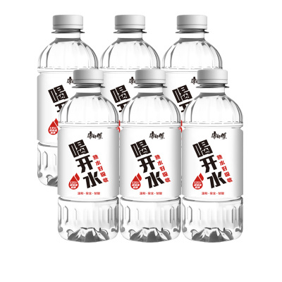康师傅喝开水熟水饮用水380ml*6瓶纯净水瓶装水会议家庭用水