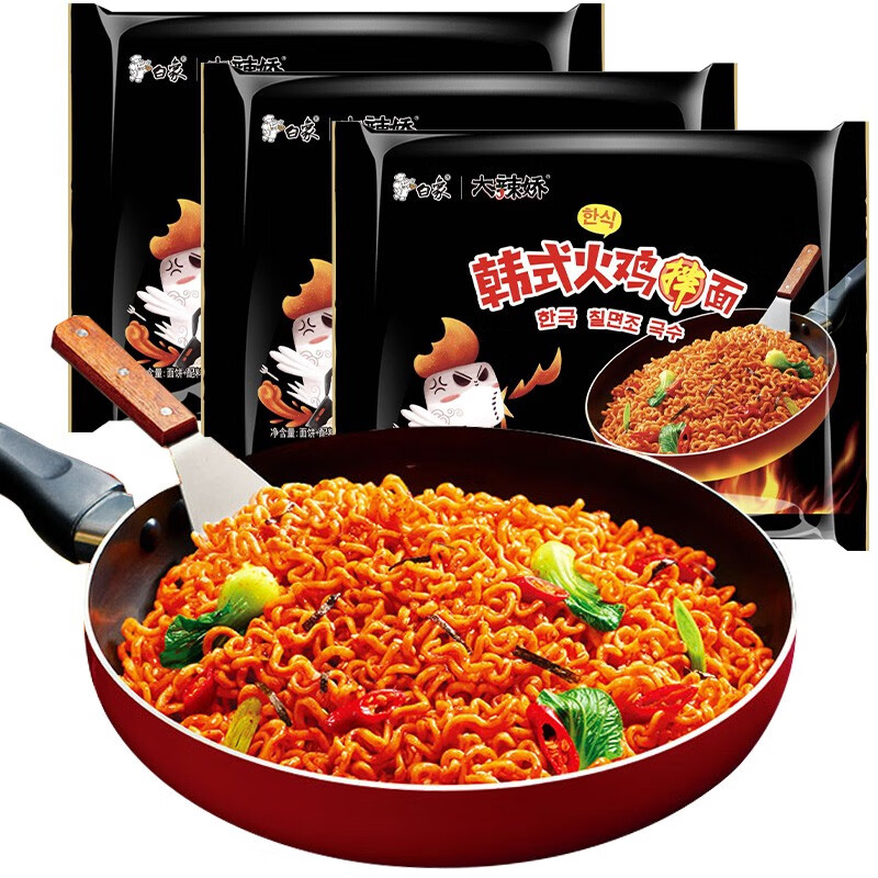 白象火鸡面 大辣娇系列韩式火鸡面 119g*5袋/包*6包 30袋整箱装高清大图