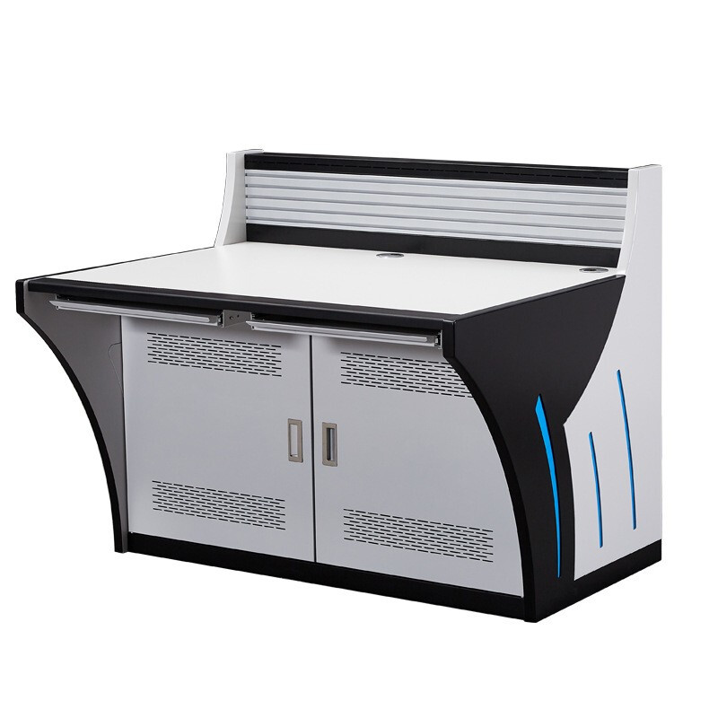 绵冠MIANGUAN控制台指挥中心指挥桌控制调度台工作操作台监控台白色板式 双联