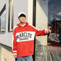 卫衣男士韩版春秋连帽衫学生假两件套头衣服宽松嘻哈潮流情侣外套涤纶TCVV