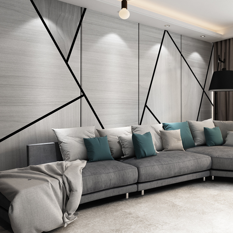 电视闪电客背景墙硬包轻奢壁画现代几何图形客厅装饰沙发卧室床头软包