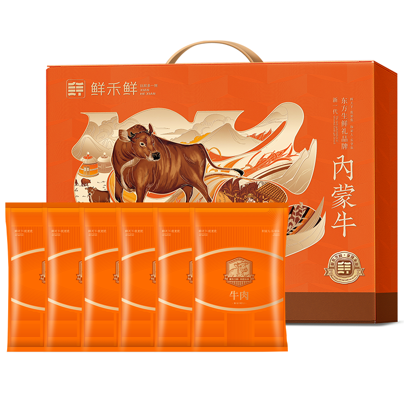 鲜禾鲜佑晨光-鲜享牛肉礼盒3000g高清大图