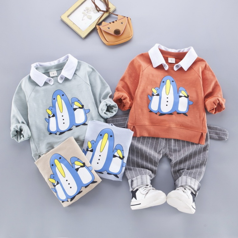 男童秋装2018新款韩版潮衣宝宝帅气套装0-1-2-3岁儿童婴幼儿4棉纯