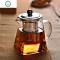 功夫茶具套装客厅家用过滤泡茶壶加厚玻璃花茶壶红茶泡茶器 封后 380天圆地方壶+4杯+茶盘
