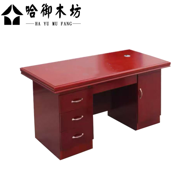 哈御木坊可定制办公桌木皮烤漆1200*600*760mm个高清大图
