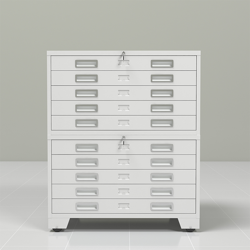 臻远 ZY-DTGA-2 工程图纸柜收纳柜 白色1号双节柜高清大图