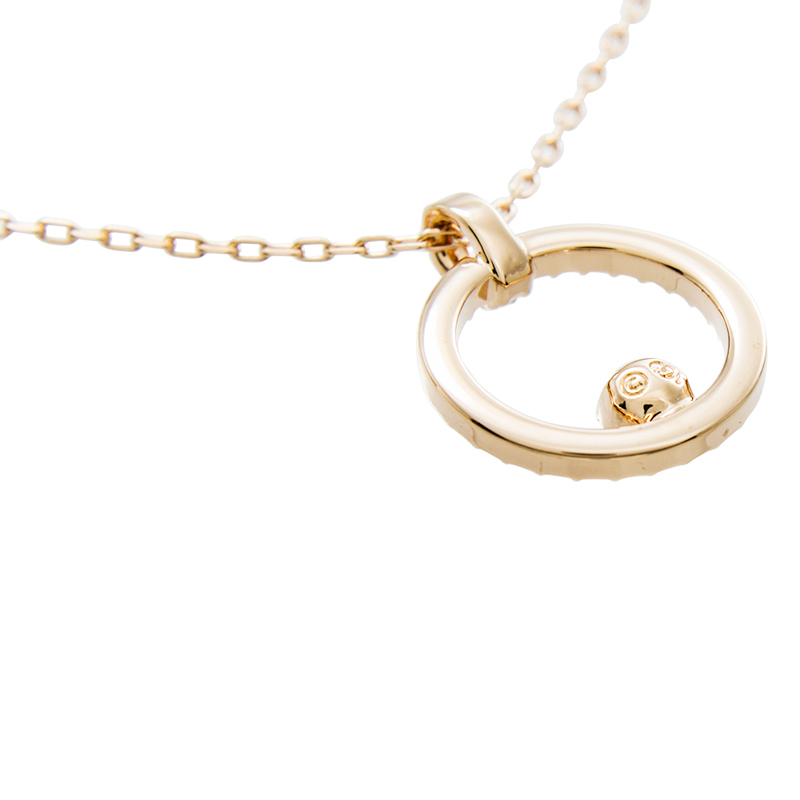 施华洛世奇(SWAROVSKI)CreavityCircle简约圆圈水晶项链人造水晶 送恋人 玫瑰金色5202446