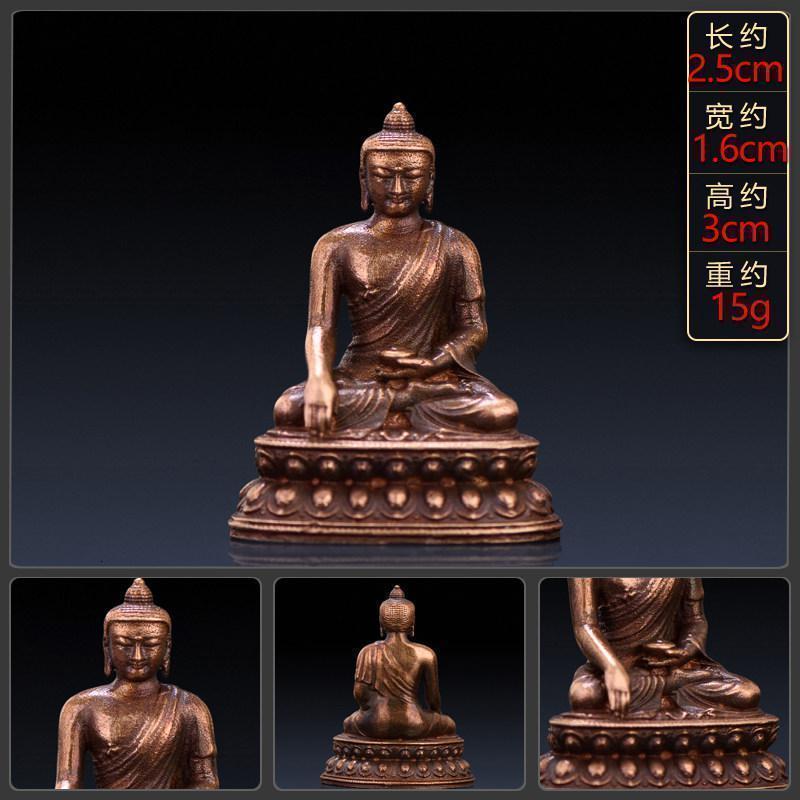 家柏饰(CORATED)释迦牟尼佛佛像 紫铜密宗释迦摩尼三宝佛车载随身小佛像高清大图