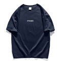 鑫捷登 情侣款230克纯棉印花短袖T恤LWKS-T2381 XL T2386藏青