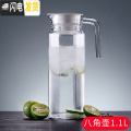 三维工匠耐热高温玻璃凉水壶水杯子创意冷水壶大容量扎壶家用果汁壶 八角壶1.1L