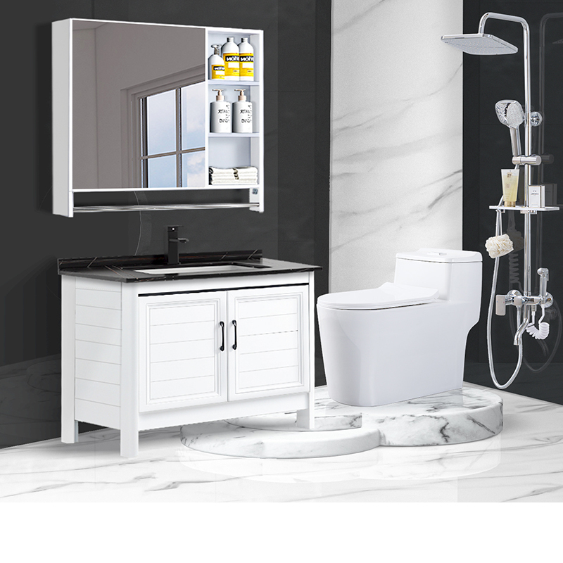 欧帝奴(oudinu)太空铝浴室柜组合现代简约洗手台盆卫浴柜小户型卫生间