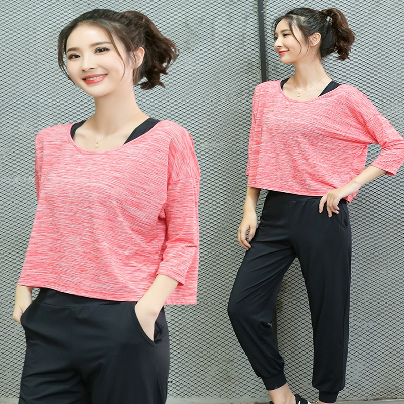 晨跑服跑步套装女运动专业瑜伽小个子时尚春夏季健身休闲速干宽松