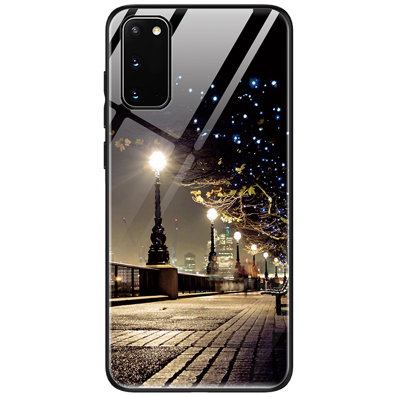 三星s20手机壳玻璃夜光s20ultra个性创意男女十plus全包防摔潮牌真