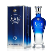 洋河（YangHe）蓝色经典52度天之蓝浓香绵柔型白酒单瓶375ml盒装