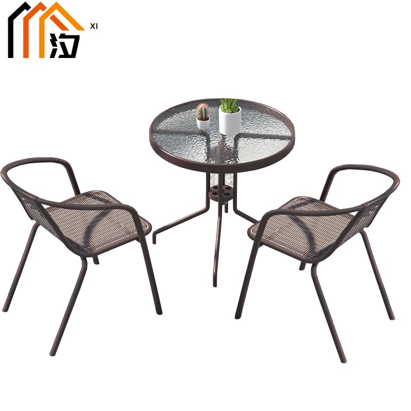 汐户外桌椅一桌两椅套