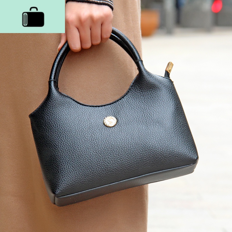 中老年小手提包休闲女包妈妈手拎买菜包婆婆逛街包钥匙手机零钱包NEW LAKE 黑色