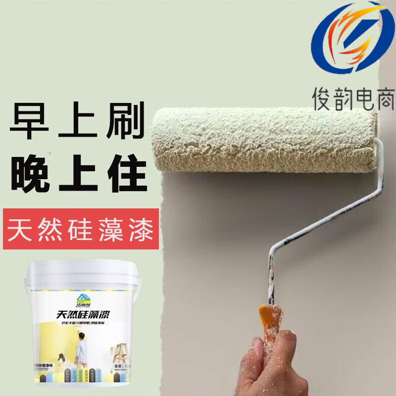 硅藻泥墙面漆 内墙乳胶漆墙面翻新白色硅藻泥环保净味墙壁 白色 0-1L