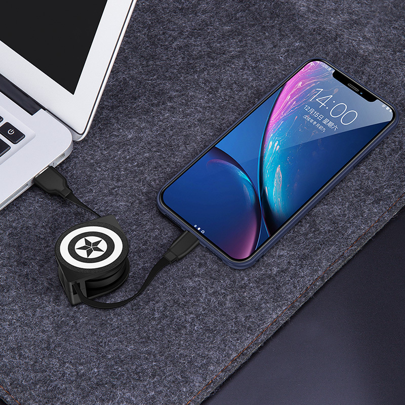 咪咕 苹果数据线Xs Max/XR/8/7手机快充充电器线USB电源线伸缩数据线