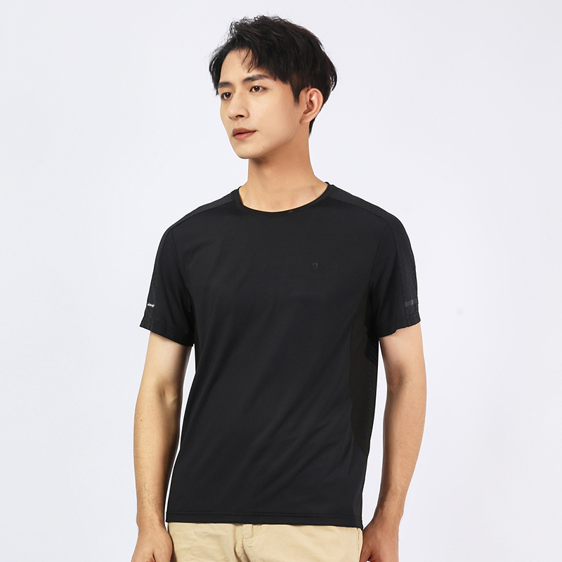 悍途户外运动速干t恤男春秋时尚徒步透气短袖上衣男款跑步速干衣