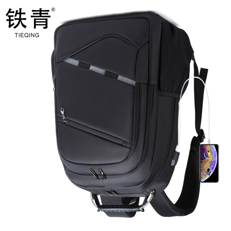 铁青 商务双肩包背包J82 个高清大图