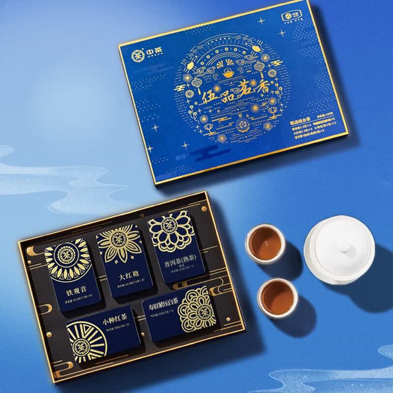 中茶 伍品茗香灌装茶礼盒120g*1盒(单位:盒)高清大图