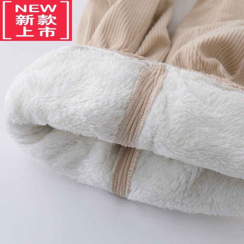 可莉允男童棉裤冬季加绒裤子儿童加厚灯芯绒裤冬装2022新款中小童保暖保暖裤图片