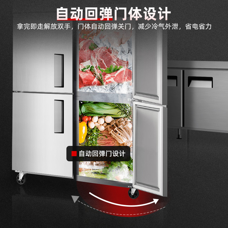 埃利斯(AILISI)厨房冰箱商用冷藏柜 水果蔬菜串串啤酒饮料保鲜冰柜 商用立式展示柜 CFR-40B2全冷藏 大二门