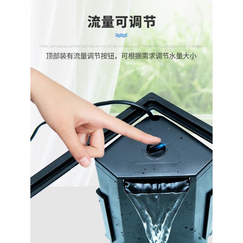 瀑布龟缸过滤器鱼缸低水位三角内置乌龟缸养鱼养虾水族箱三合一泵图片