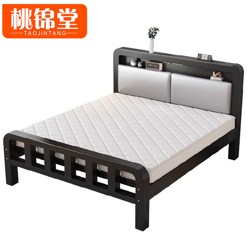 桃锦堂 床+床垫1.2米 套高清大图