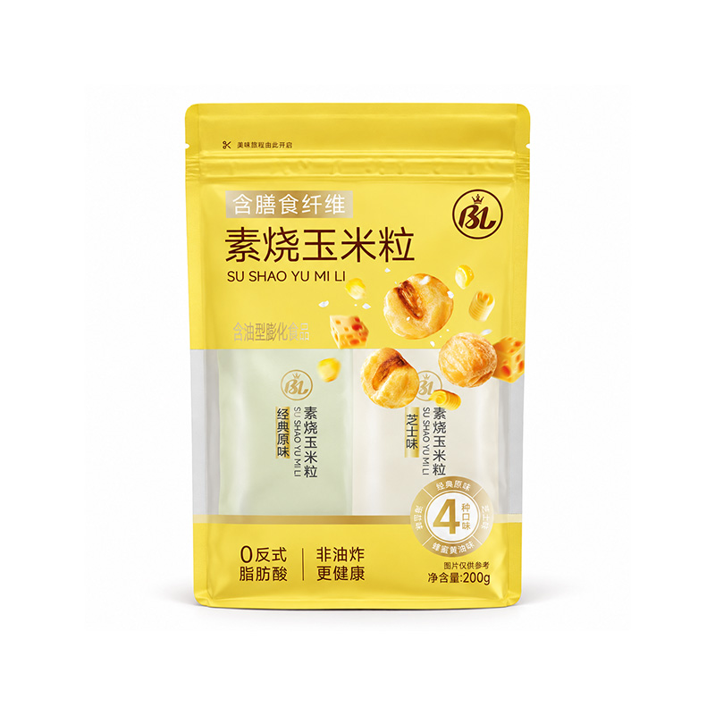 BL玉米脆片奶油味200克袋装酥脆可口健康零食休闲食品高清大图