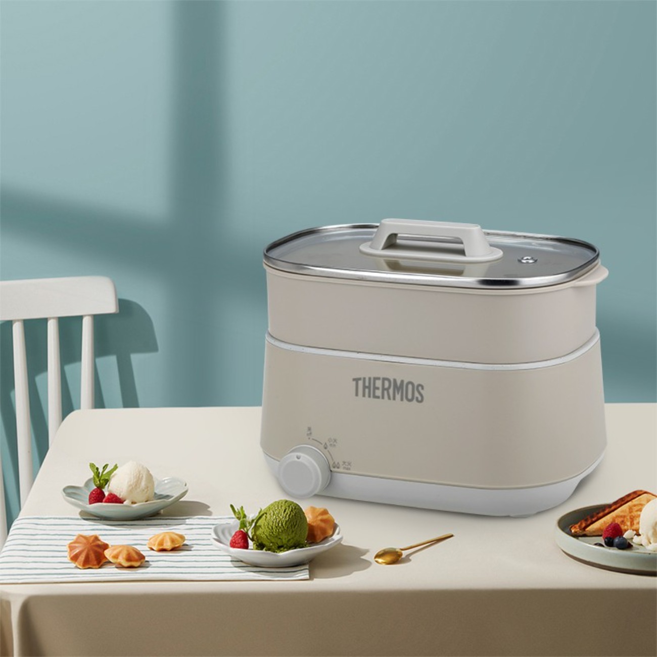 膳魔师(THERMOS)多功能电煮锅 EHA-4322A-M高清大图