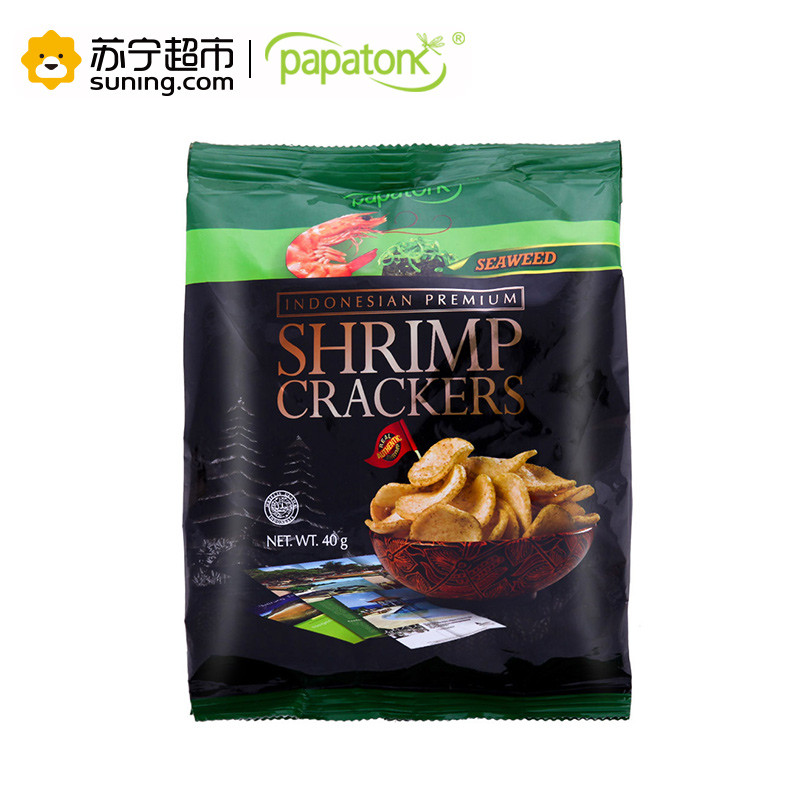Papatonk 啪啪通 虾片 海苔味40g/包 印尼进口