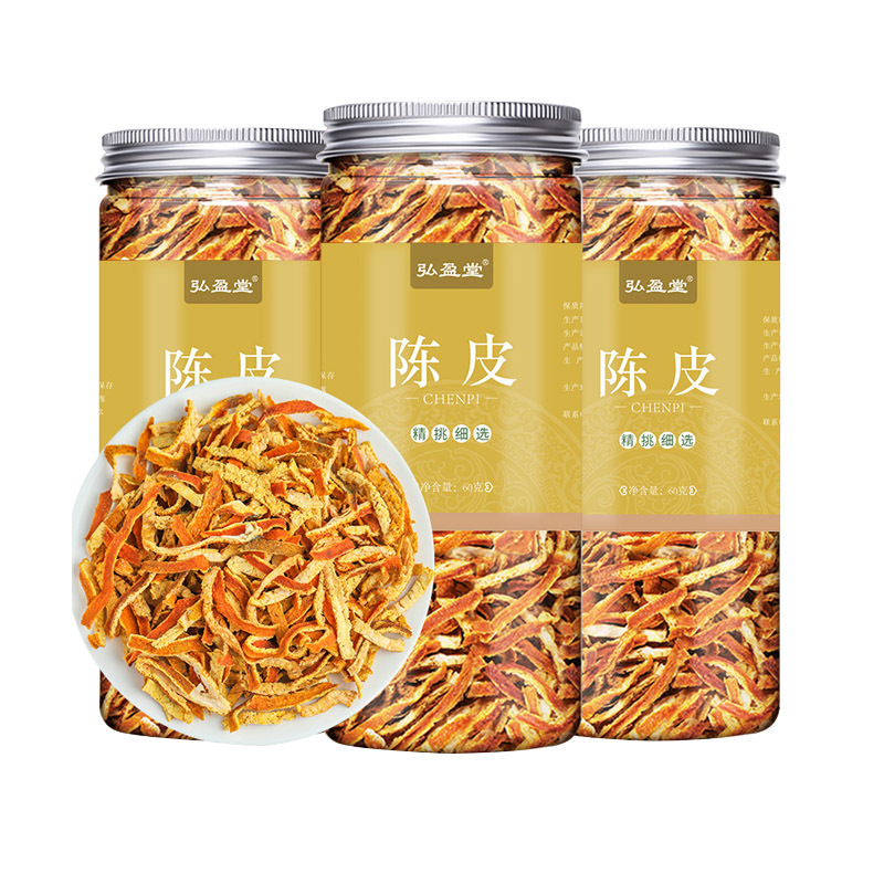 弘盈堂 老陈皮茶正宗干橘子皮60g *3罐