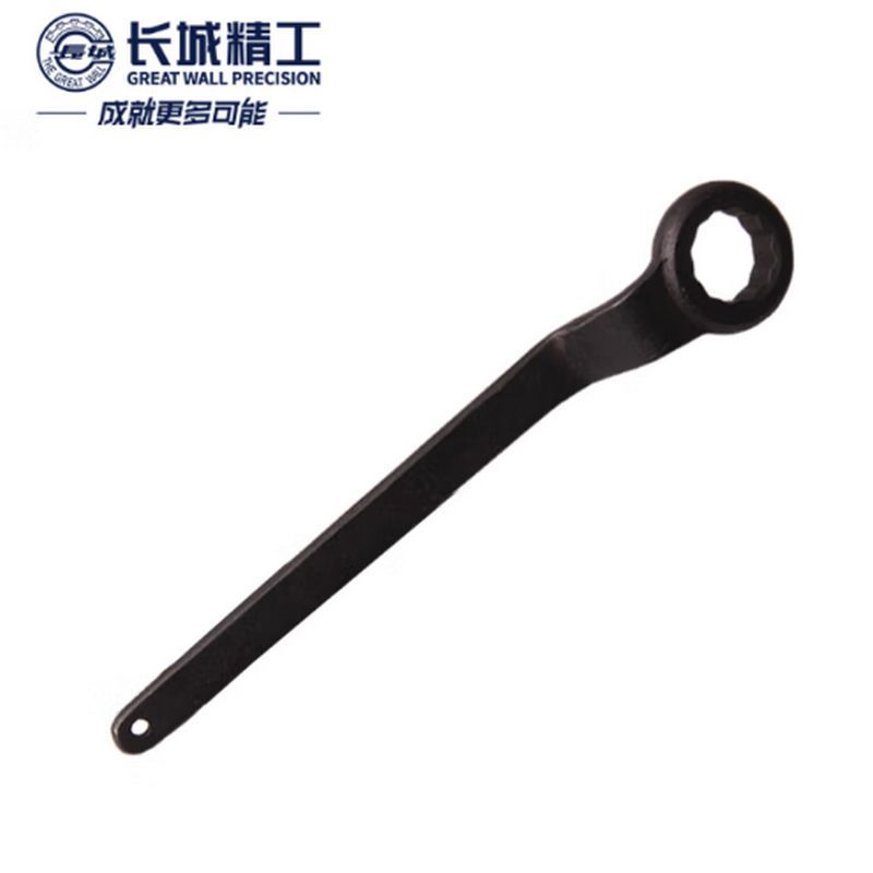 长城精工单头梅花扳手弯头弯柄工业级重型梅花扳手工具大扳手65mm 311665