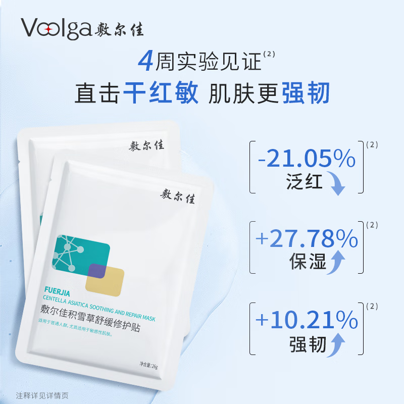 敷尔佳 胶原蛋白多效修护贴 5贴/盒高清大图
