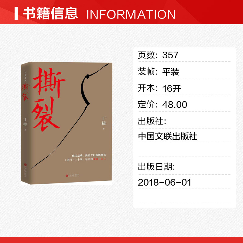 撕裂 [正版]撕裂 丁捷 著 著 官场小说文学 书店图书籍 中国文联出版社高清大图