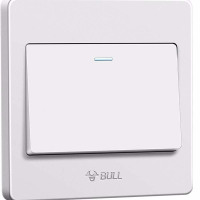 公牛(BULL) 开关插座面板 单开双控开关1开一开双控开关一位双控面板G07K112Y(5个)