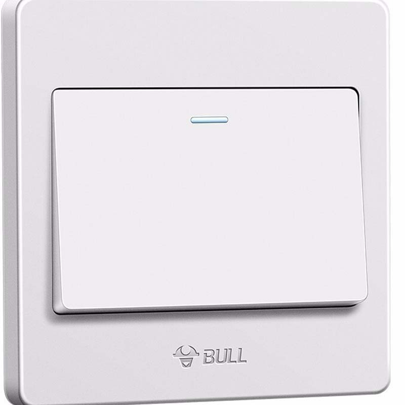 公牛(BULL) 开关插座面板 单开双控开关1开一开双控开关一位双控面板G07K112Y(5个)