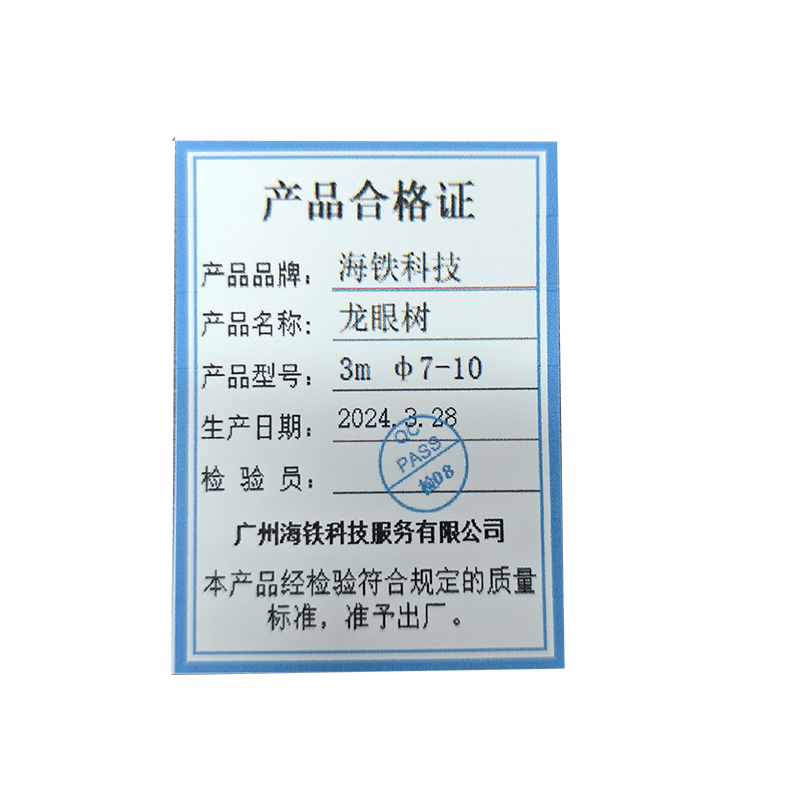 海铁科技龙眼树3m Φ7-10/棵