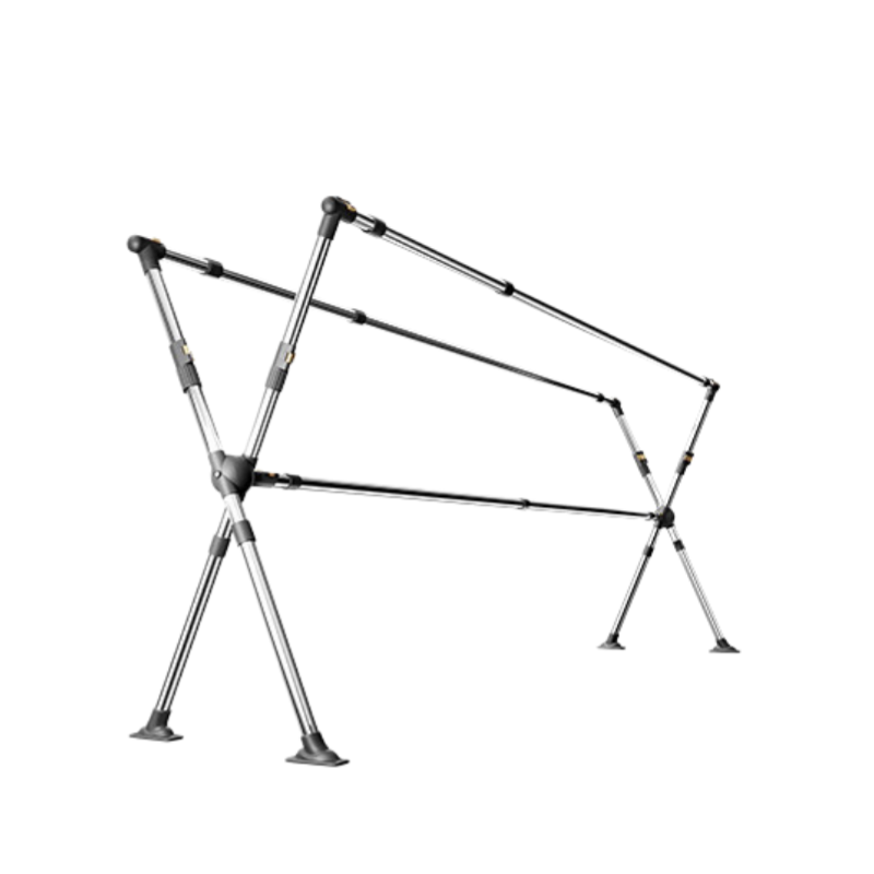 美丽雅 X型落地晾晒架158-242cm 92433 衣架 长度可伸缩 高度可伸缩 优质不锈钢不惧风吹日晒 折叠收纳