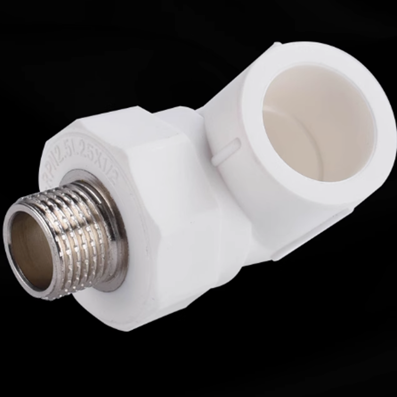 云型巨 PPR外丝弯头 ppr热熔管件家装配件接头 单位:个高清大图