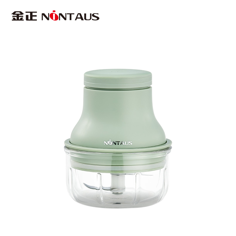 金正(NiNTAUS)迷你蒜蓉机100ml无线电动多功能压蒜器捣蒜器绞肉机蒜泥神器迷你搅碎机婴儿辅食机SR22玻璃碗绿色