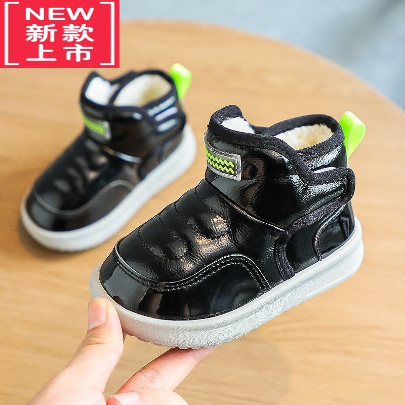 可莉允冬季加绒宝宝雪地靴加厚女童短靴男童棉鞋防水防滑婴幼儿小孩鞋子图片