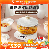 长帝(changdi)多功能锅电炖锅2L大容量 家用定时预约电炖锅隔水炖盅煲汤锅 掌上明珠RE25A