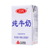 三元 白盒纯牛奶250ml*12盒
