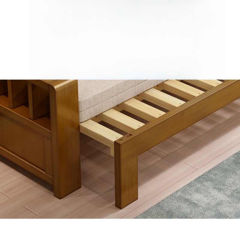 金佑莱实木沙发床2240*770*850mm(床拉出来宽度为1200mm)高清大图